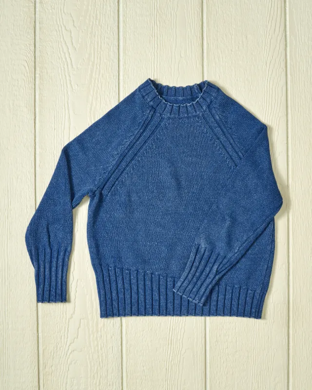 Women's Deep Sea Quaker Crewneck Sweater in Indigo sold by Quaker Marine Supply