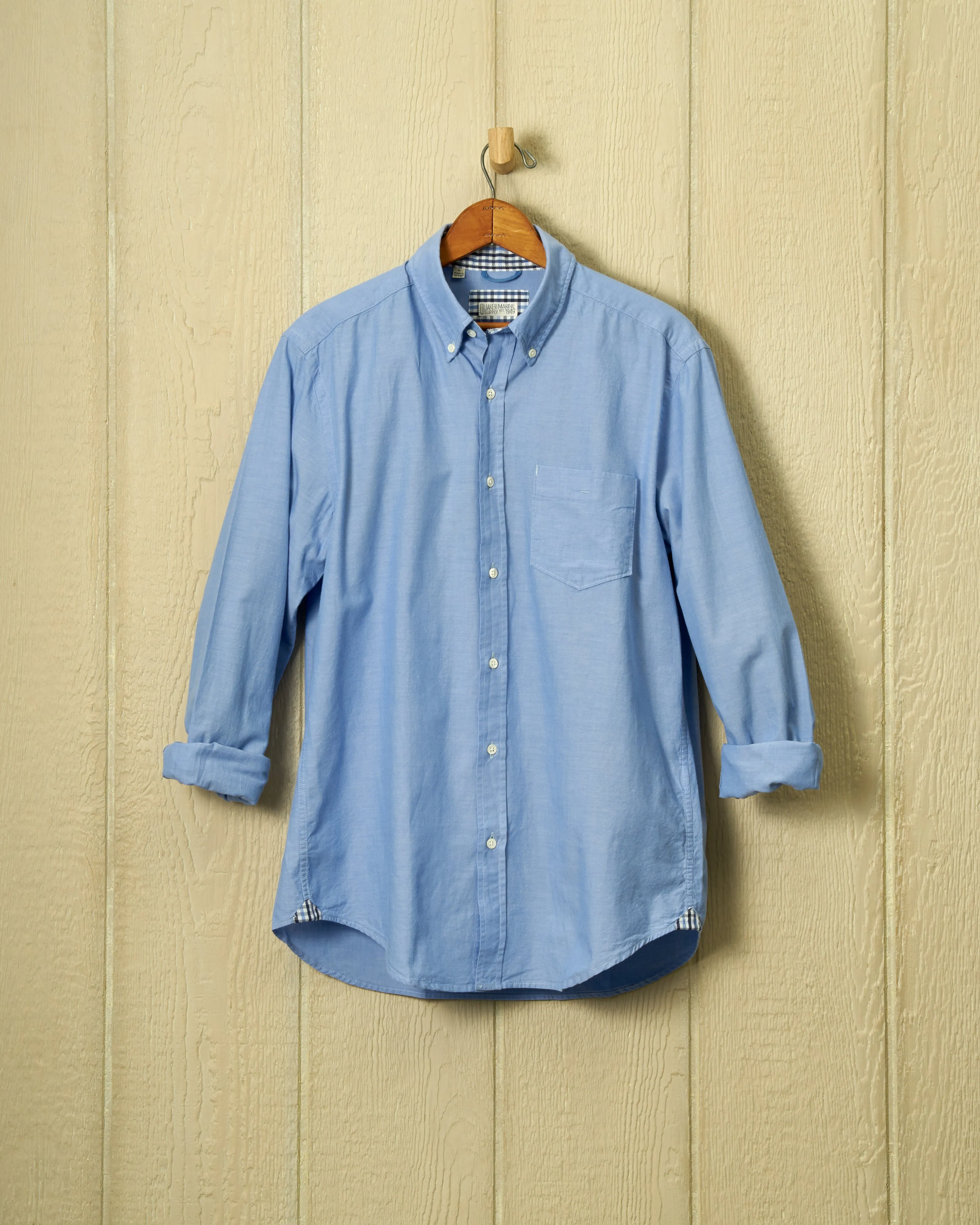 Sea-Washed Shirt in Chambray sold by Quaker Marine Supply