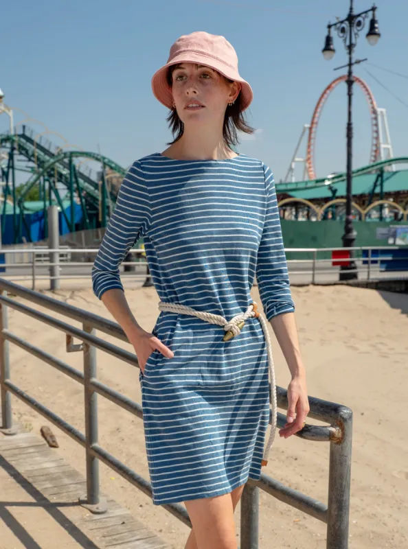 Women's French Sailor Dress in 3/4" Blue/White sold by Quaker Marine Supply