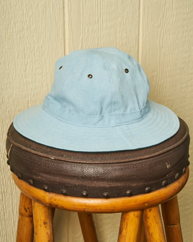 Standard Sailing Hat in Chambray sold by Quaker Marine Supply