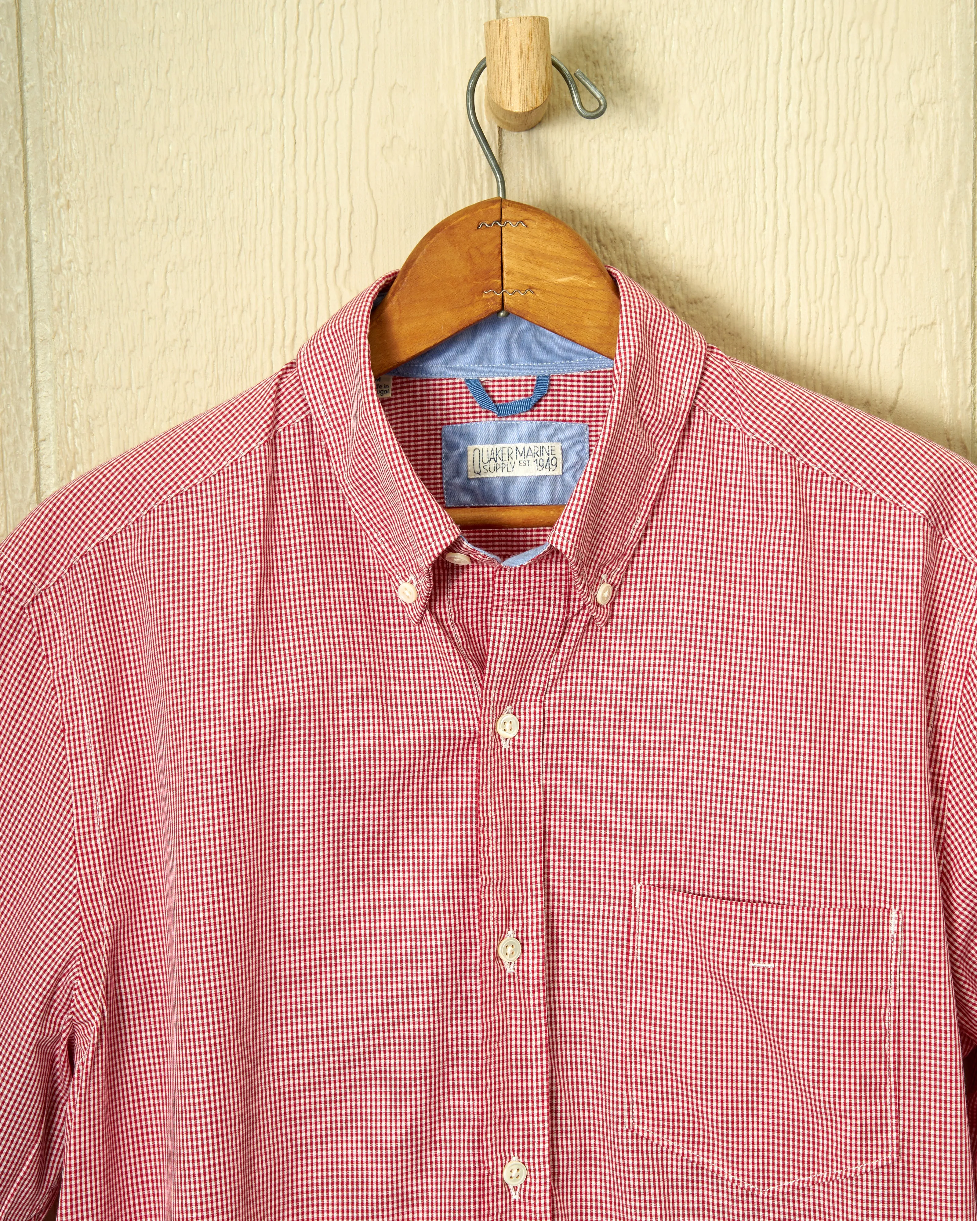 Sea-Washed Shirt in Fine Red Gingham sold by Quaker Marine Supply product image thumbnail 2