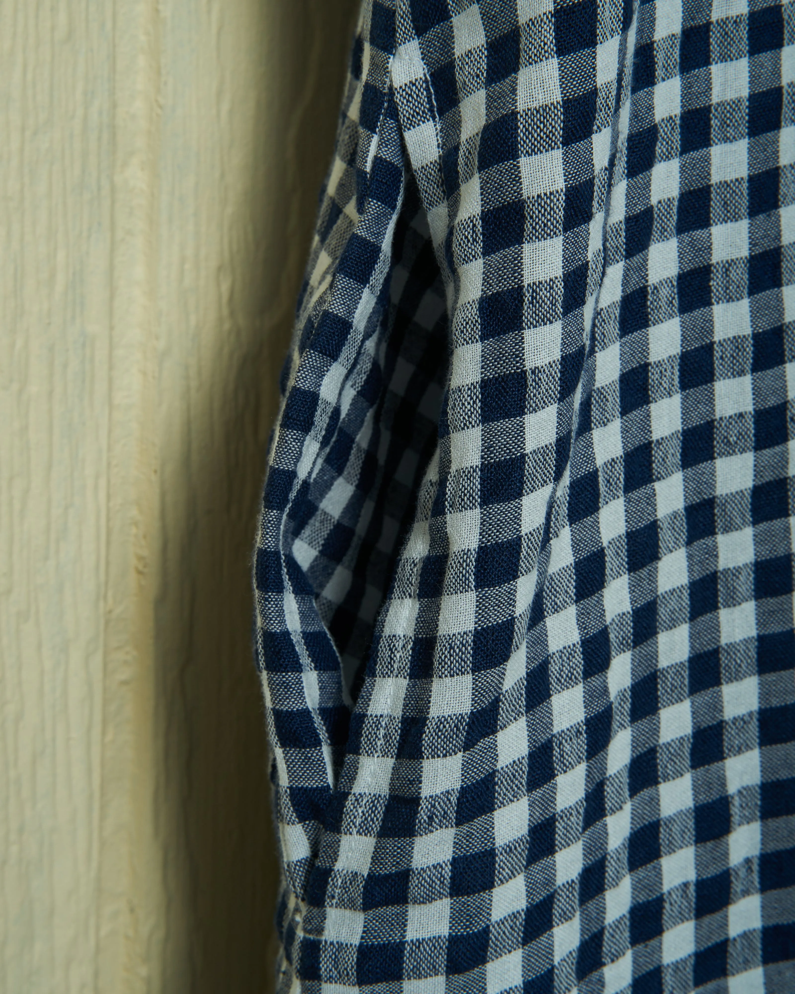 Beach Coverup in Navy Gingham Linen sold by Quaker Marine Supply product image thumbnail 5