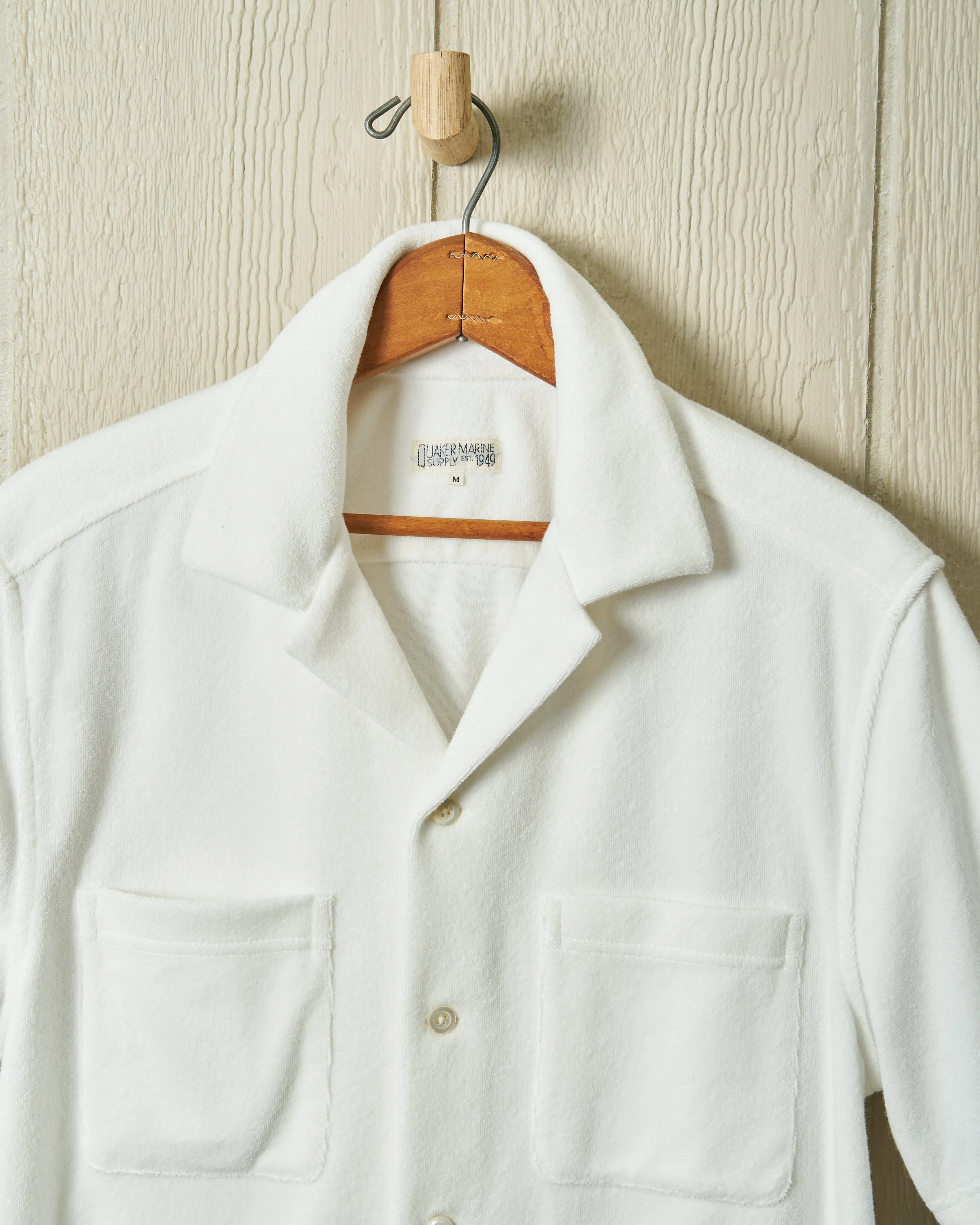 Summer Camp Shirt in White Terrycloth sold by Quaker Marine Supply product image thumbnail 3