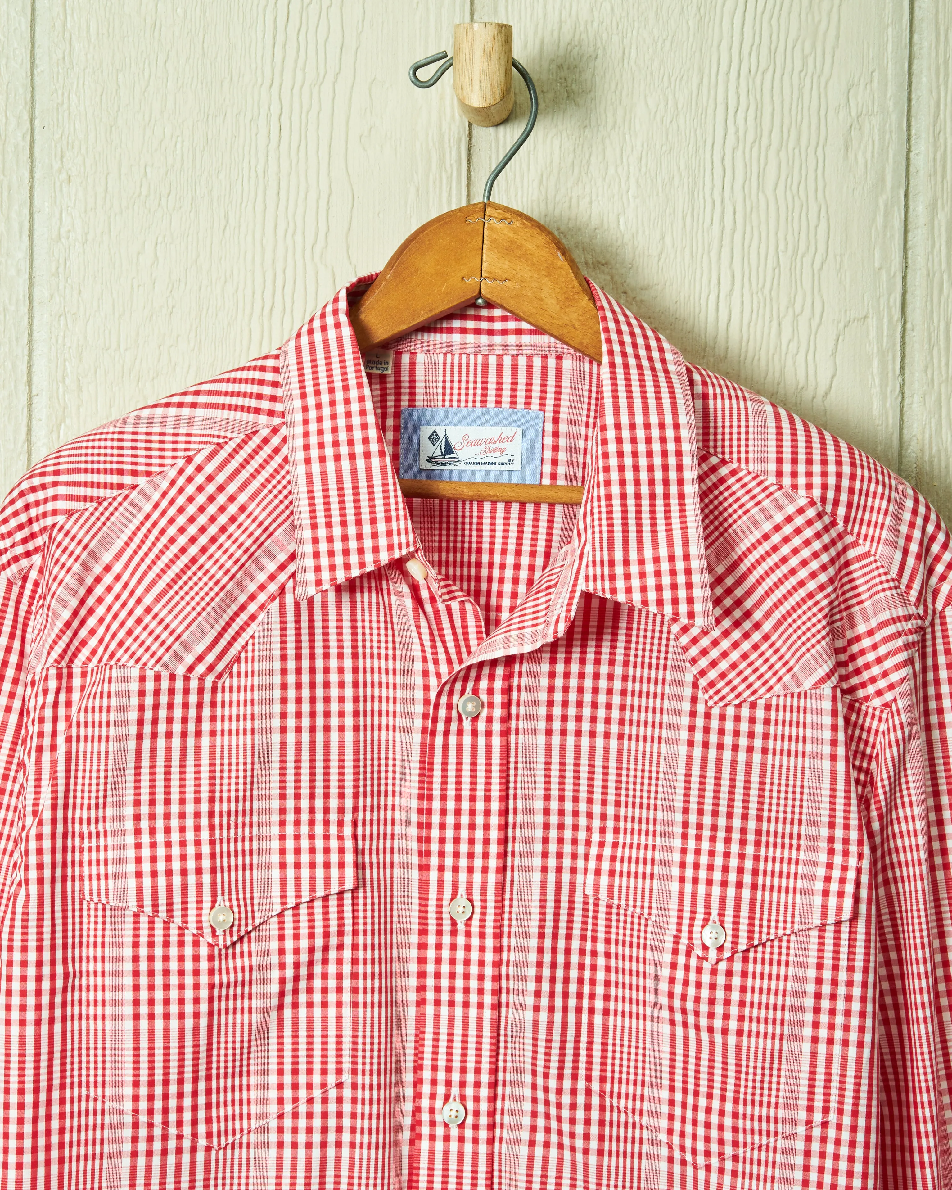 Western Sea-Washed Shirt in Red Glen Plaid sold by Quaker Marine Supply product image thumbnail 2