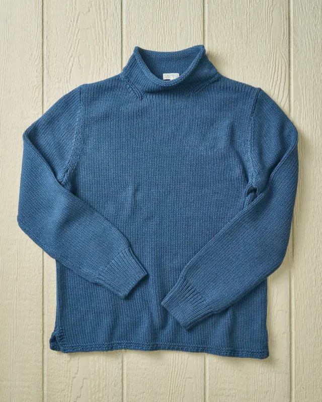 Fisherman's Sweater in Atlantic Blue sold by Quaker Marine Supply