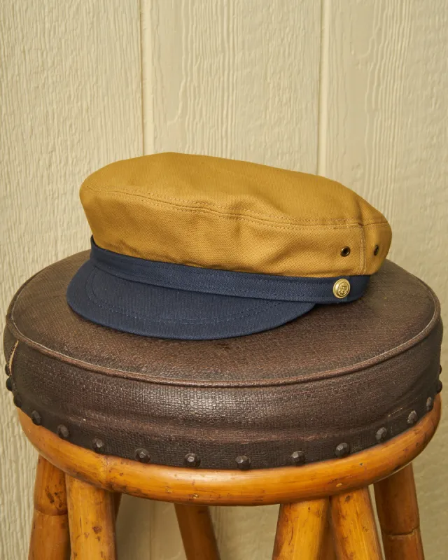 Roll Up Yacht Cap in Khaki sold by Quaker Marine Supply