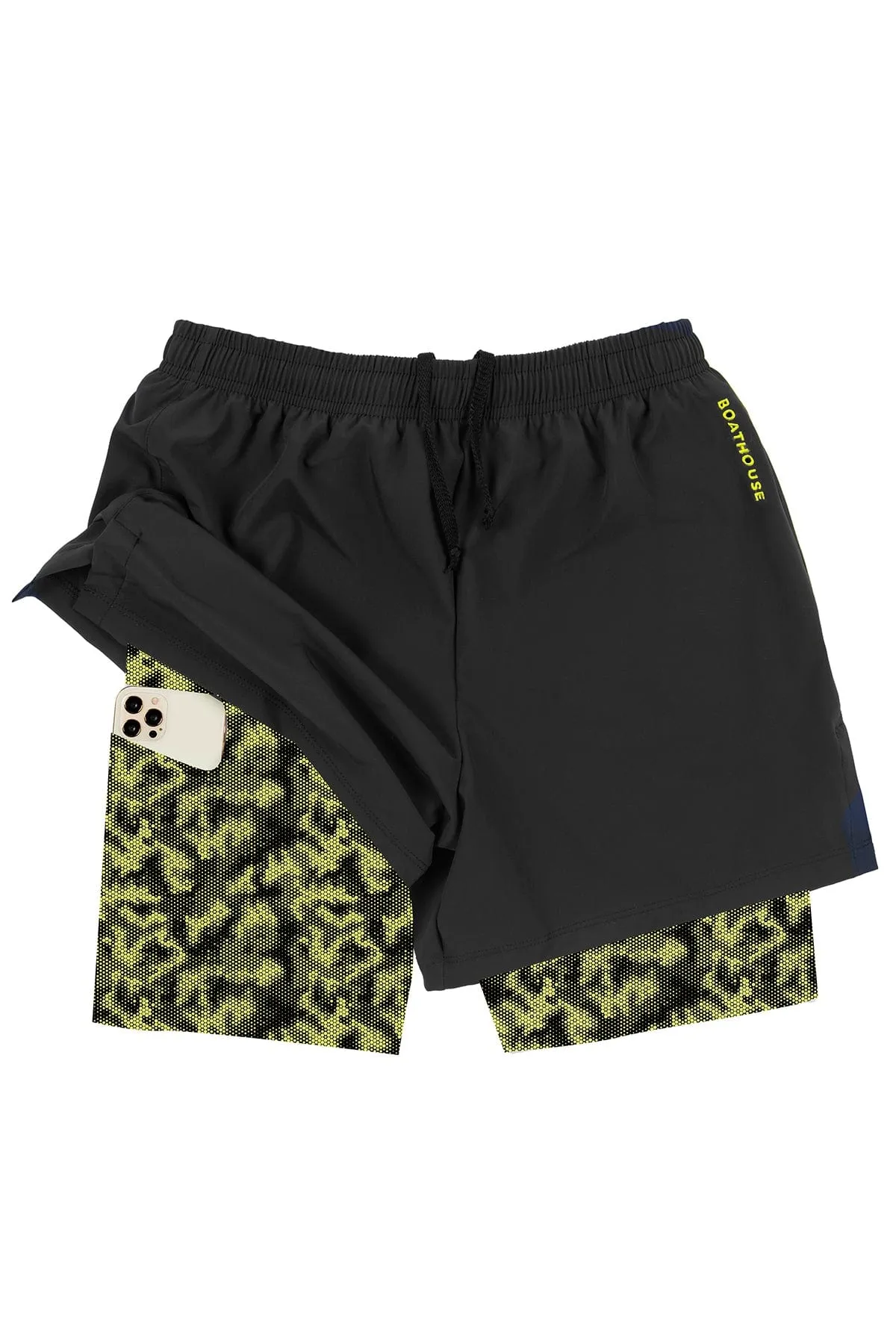 BOATHOUSE Men's Double Layer Hi-Vis Training Shorts sold by Boathouse Sports product image thumbnail 2