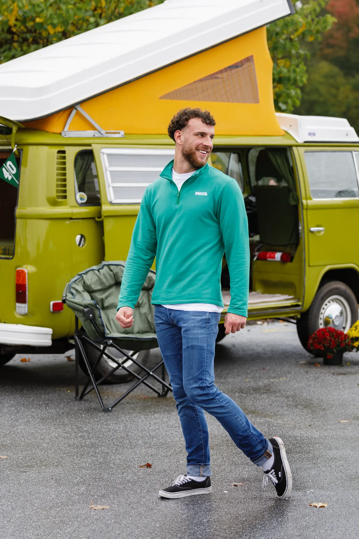 Mens Birds Cotton Fleece Quarter Zip Long Sleeve sold by Boathouse Sports product image thumbnail 2