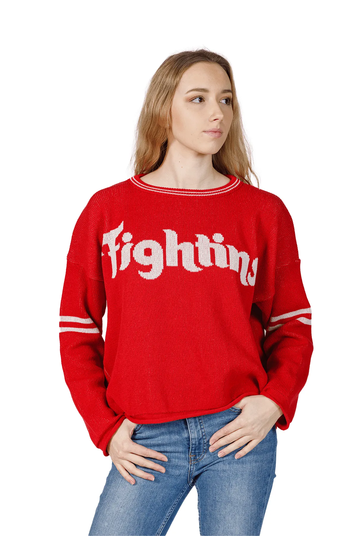 Women's Fightins Knit Cropped Crew sold by Boathouse Sports product image thumbnail 2