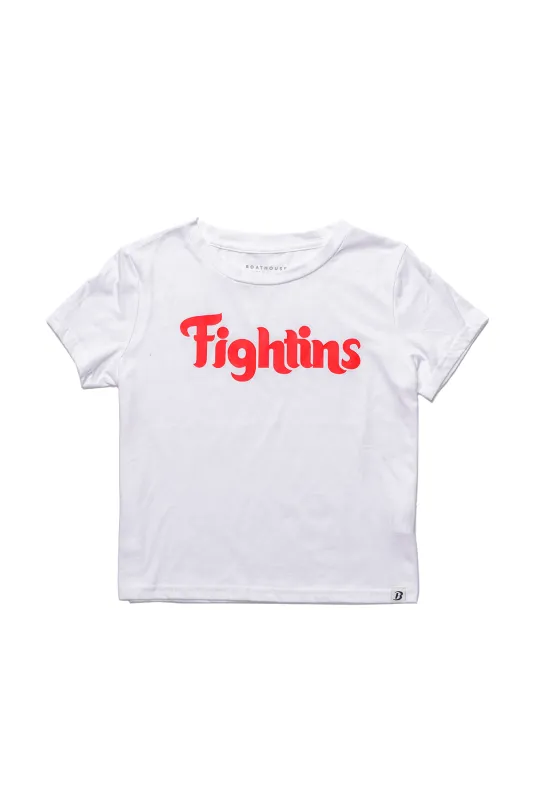 WOMEN'S CROPPED "Fightins' T-SHIRT sold by Boathouse Sports