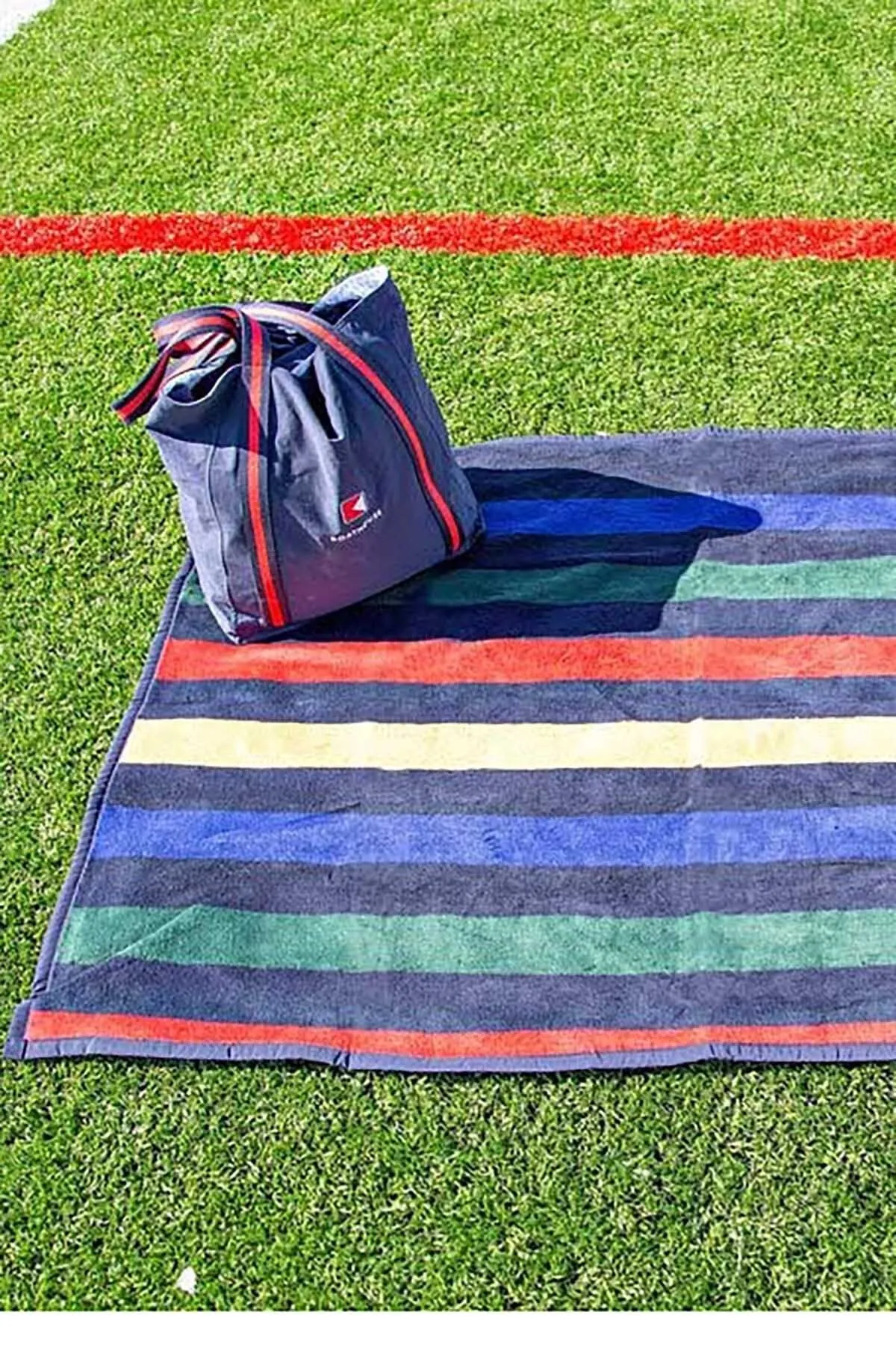 Chappy Wrap x Boathouse Casco Bay Stripe Water Resistant Outdoor Lap Blanket sold by Boathouse Sports product image thumbnail 2
