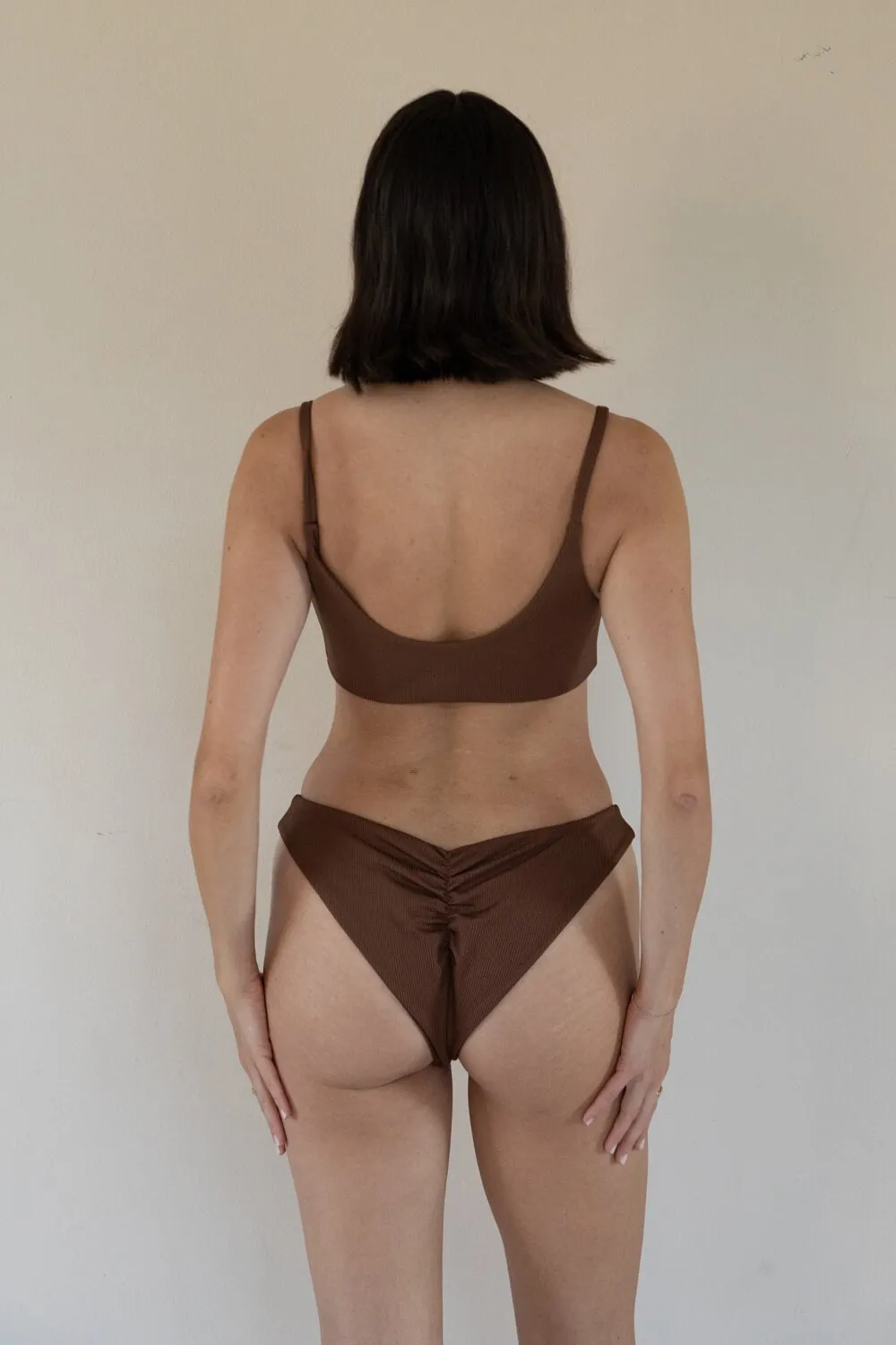The Bralette Top - Ribbed Espresso sold by Londre Bodywear product image thumbnail 3