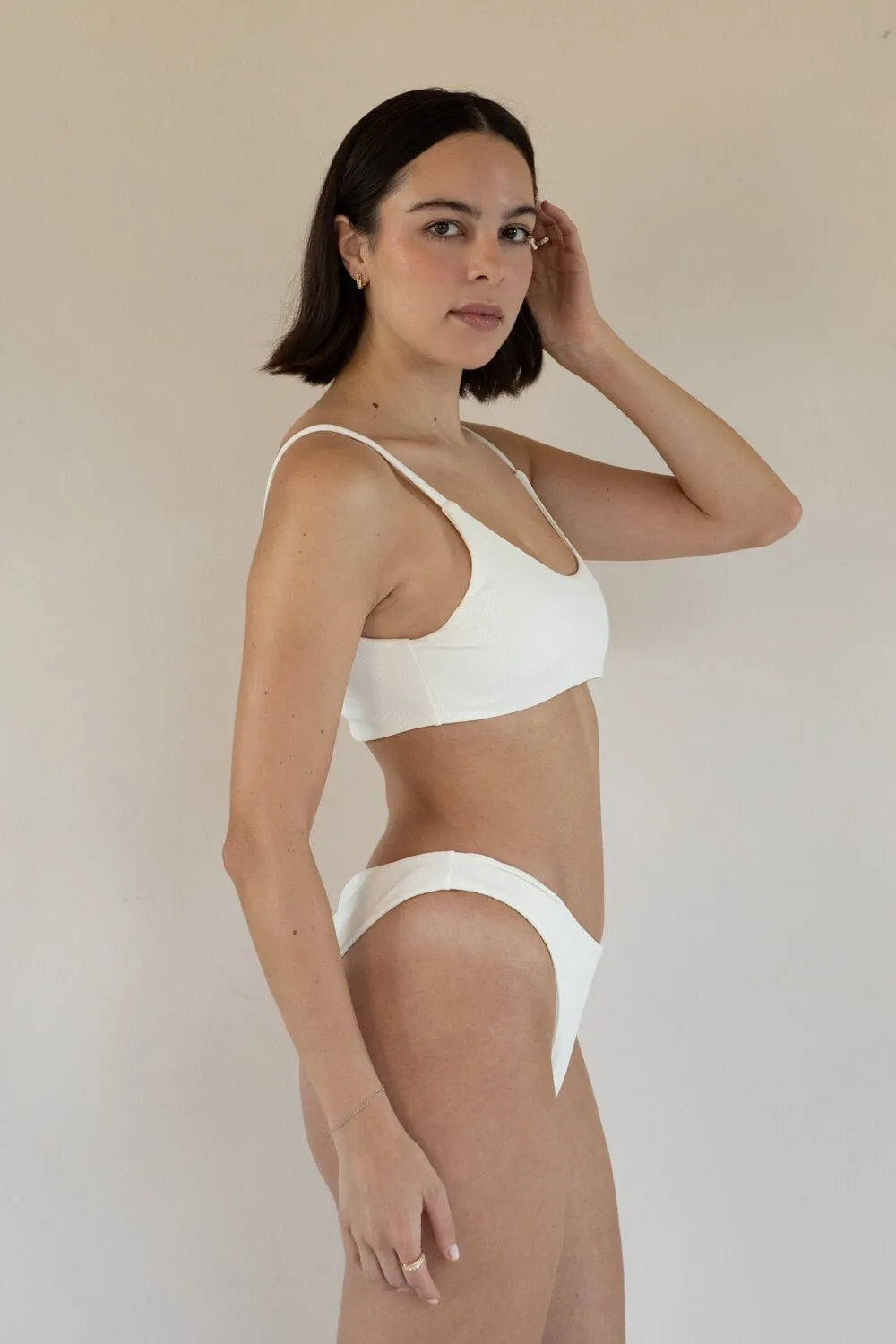 The Bralette Top - Ribbed Cream sold by Londre Bodywear product image thumbnail 3