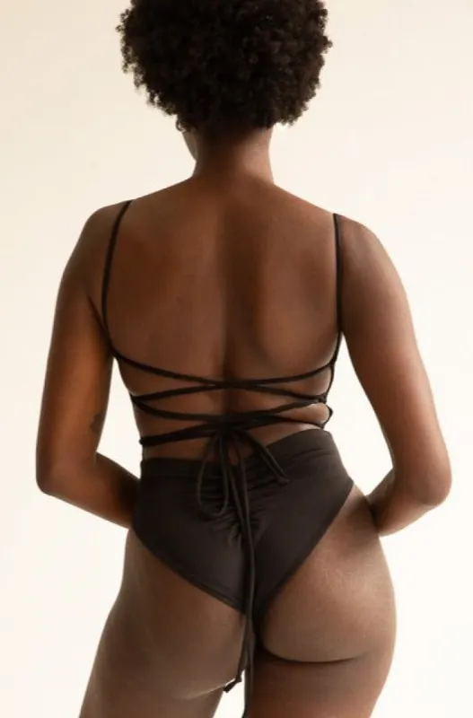 The Corset One Piece - Matte Black sold by Londre Bodywear