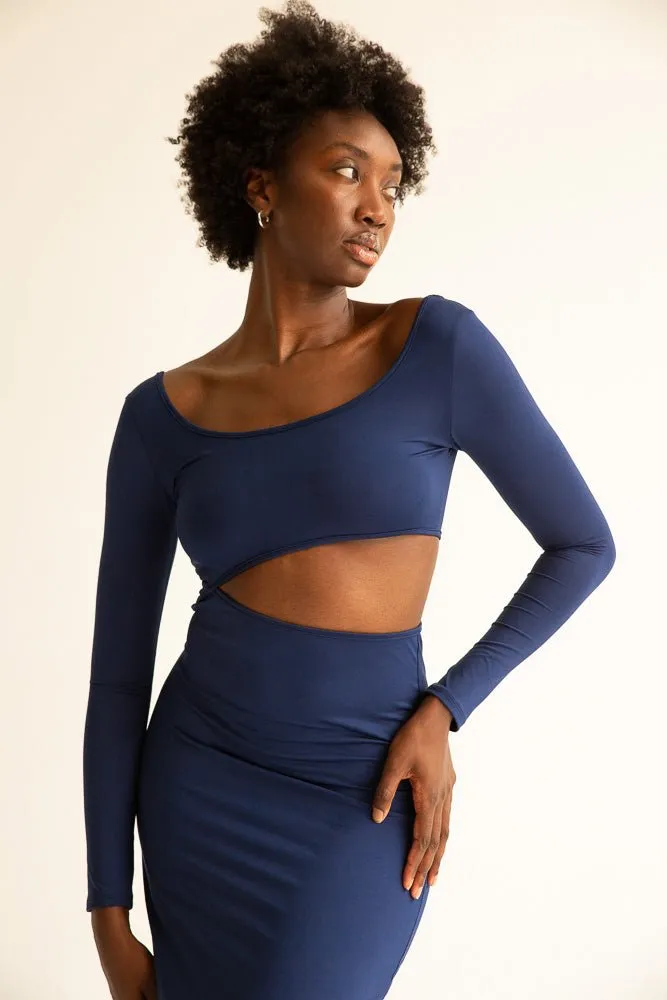 The Cut Out Maxi Dress - Navy sold by Londre Bodywear
