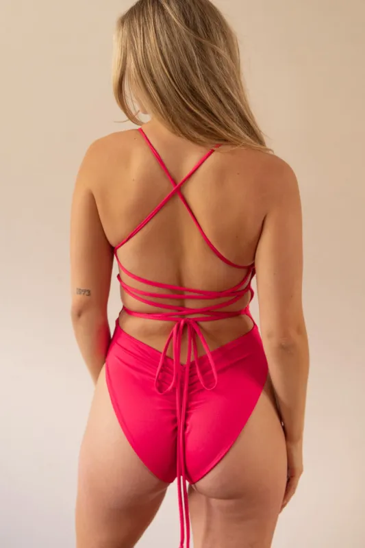 The Corset One Piece - Fuego Pink sold by Londre Bodywear
