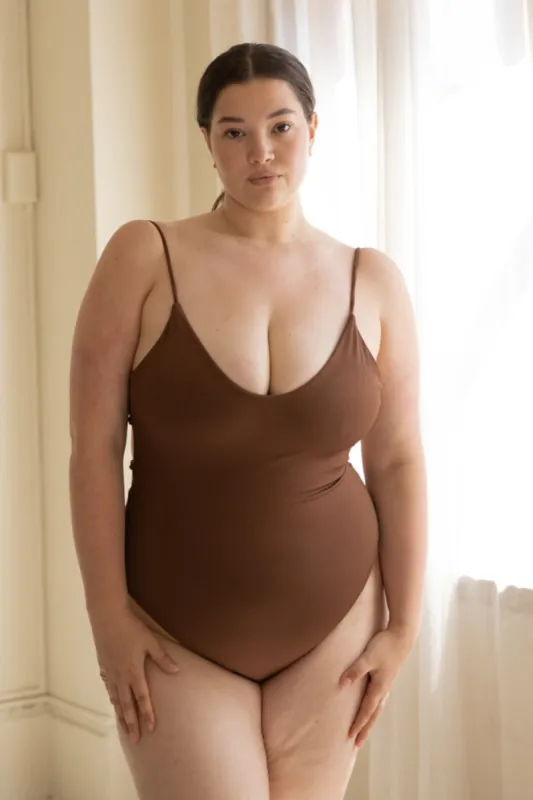 The Corset One Piece - Ribbed Espresso sold by Londre Bodywear