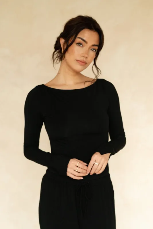 The Cool-Comf Lounge Essential Long Sleeve - Matte Black sold by Londre Bodywear