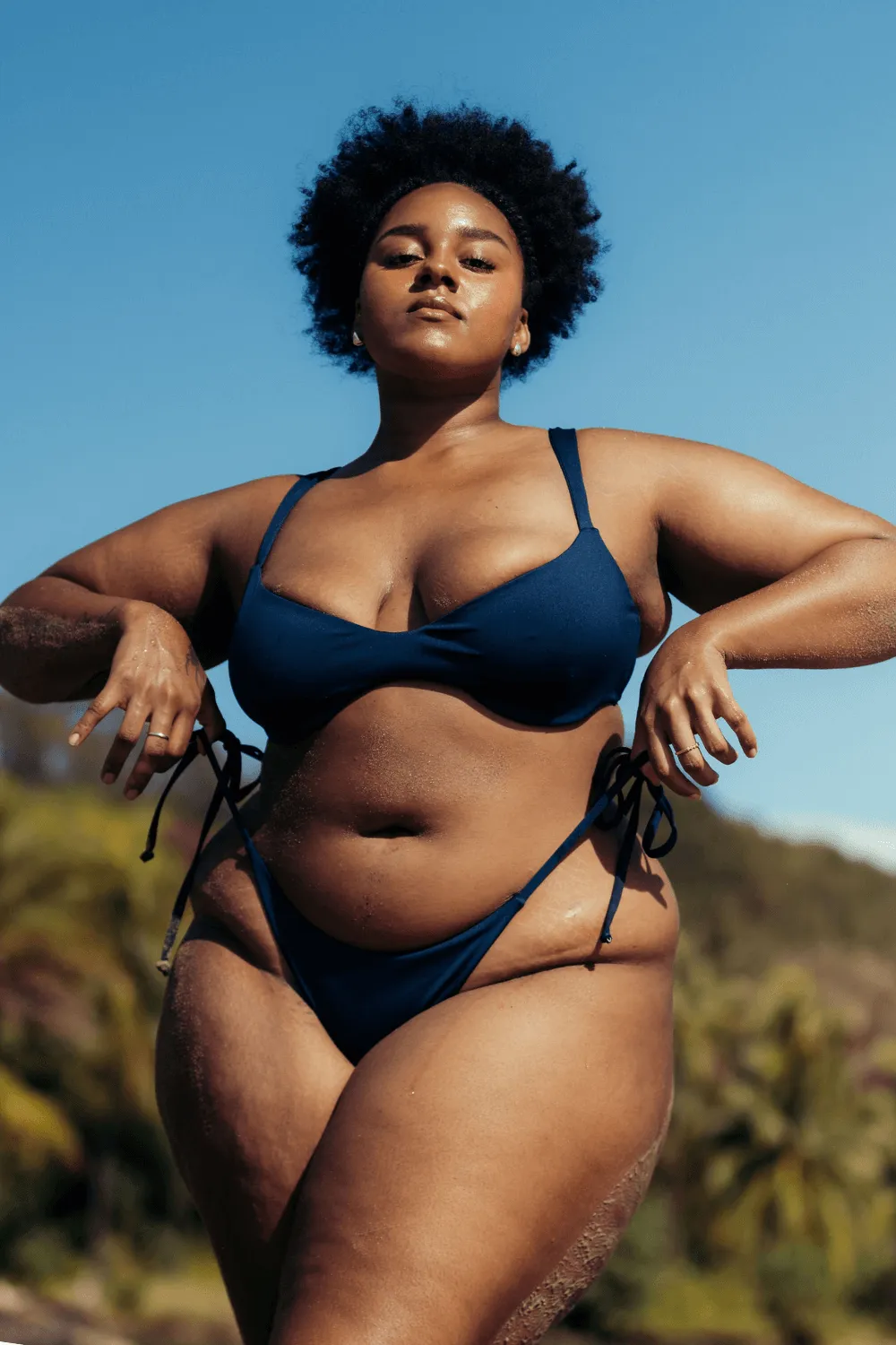 The Side Tie Bottoms - Soft Navy sold by Londre Bodywear product image thumbnail 2