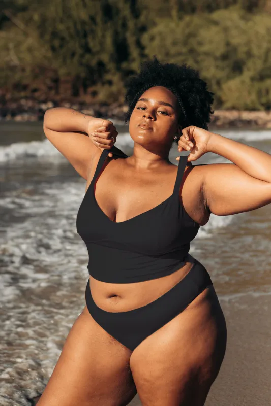 The Sweetheart Tankini - Matte Black sold by Londre Bodywear