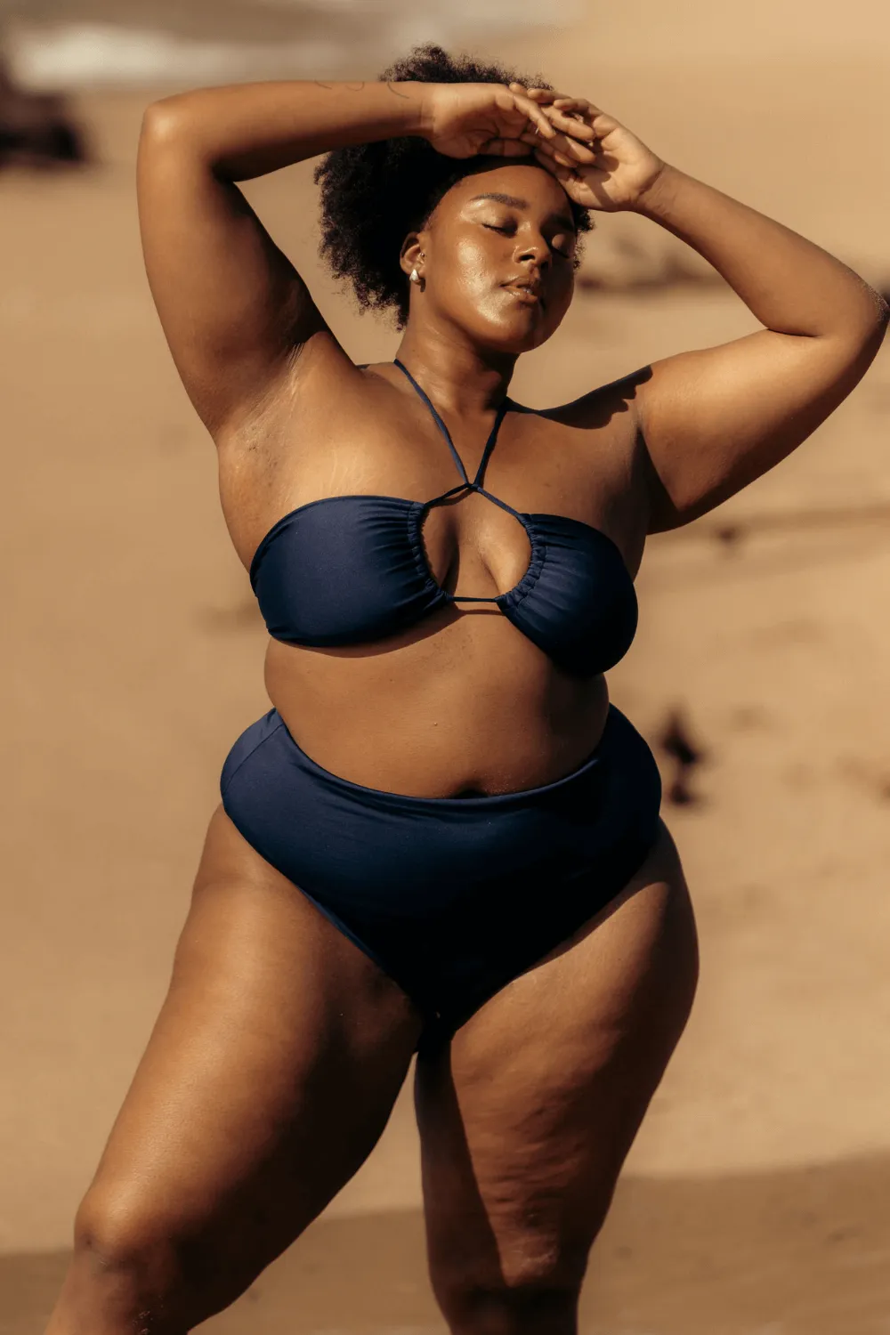 The Tied Up Top - Soft Navy sold by Londre Bodywear