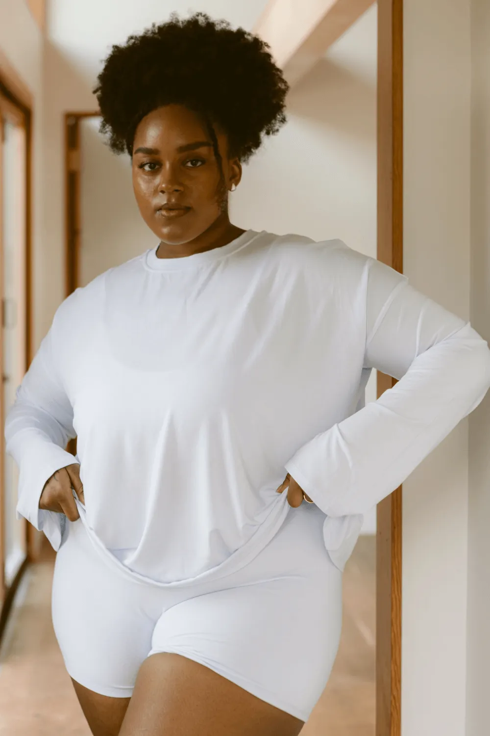 The Cool-Comf Lounge Oversized Long Sleeve - Cloud Blue sold by Londre Bodywear