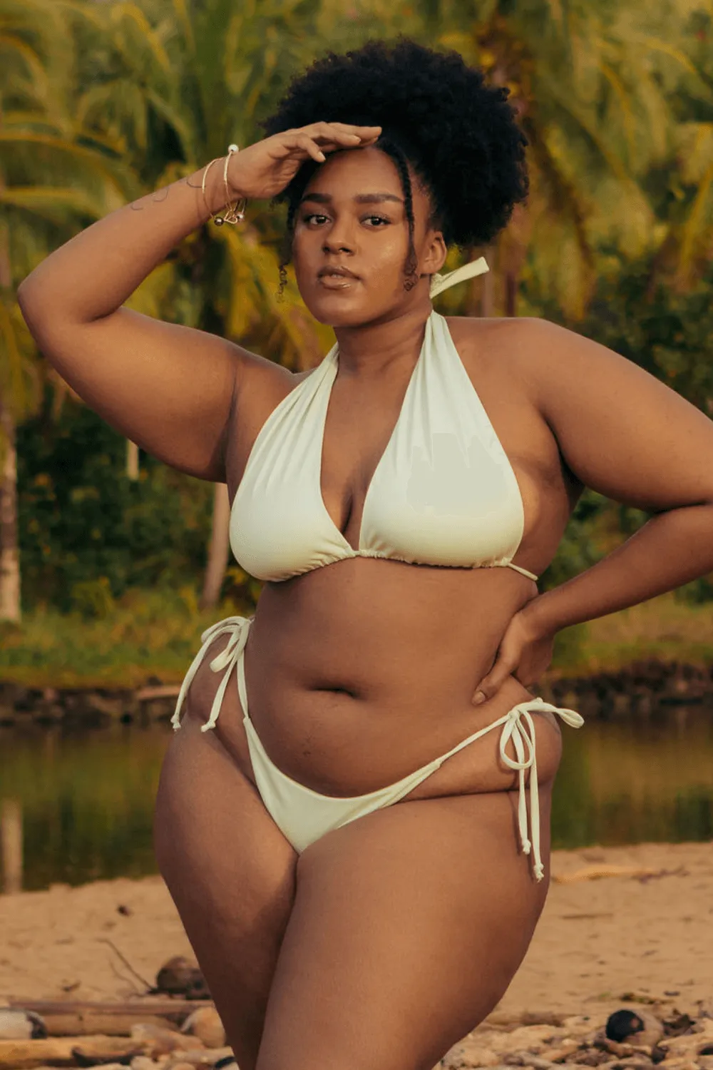 The Side Tie Bottoms - Pistachio sold by Londre Bodywear product image thumbnail 5