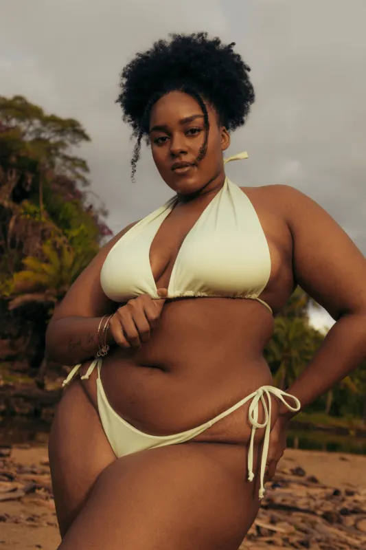 The Tied Up Top - Pistachio sold by Londre Bodywear