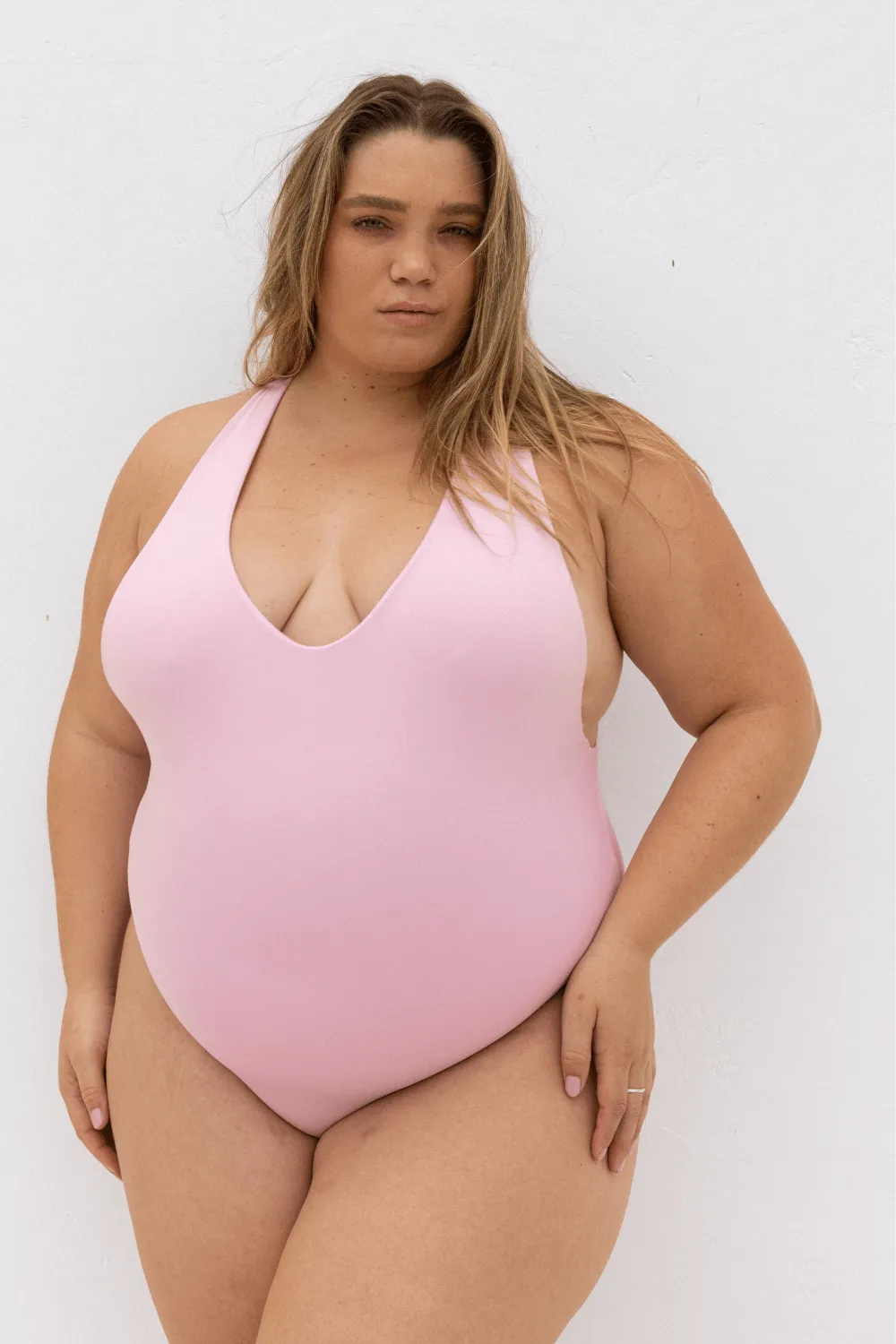 The Crossback One Piece - Peony Pink sold by Londre Bodywear