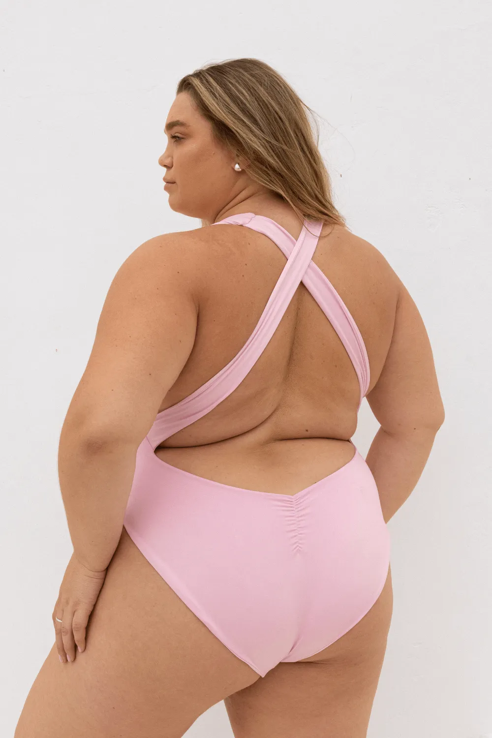 The Crossback One Piece - Peony Pink sold by Londre Bodywear product image thumbnail 2