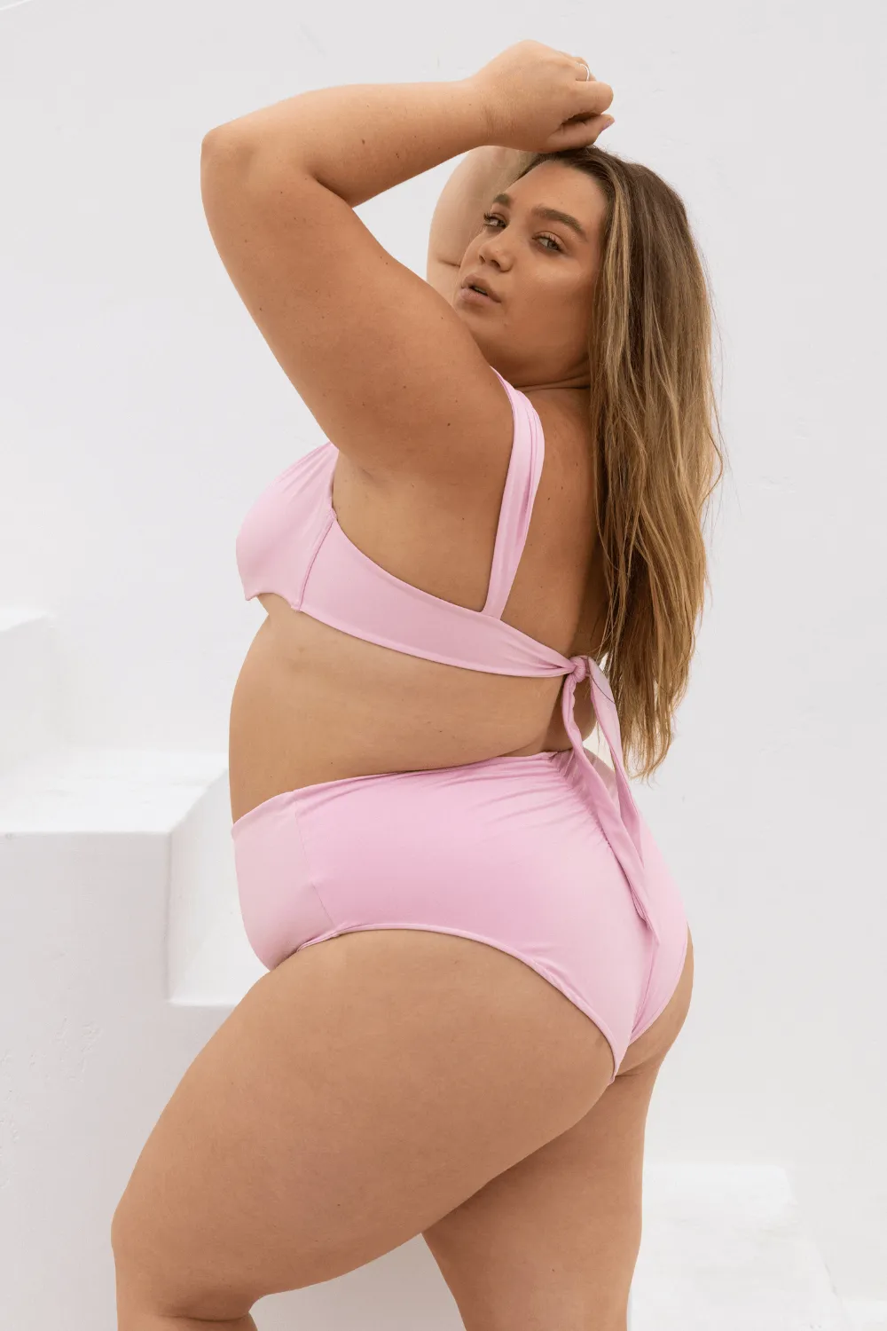 The High-Waisted Scrunch Bottoms - Peony Pink sold by Londre Bodywear product image thumbnail 4