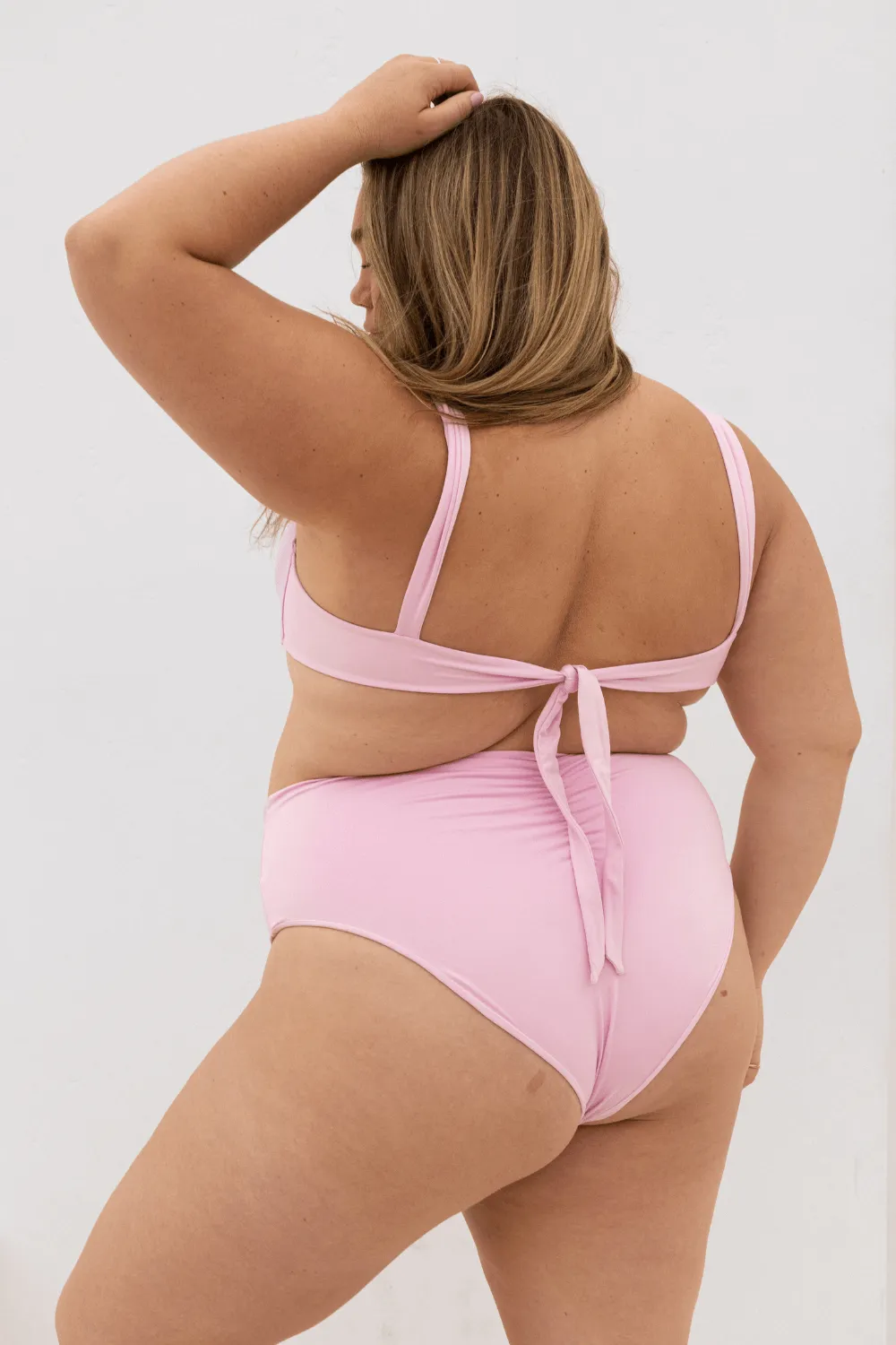 The High-Waisted Scrunch Bottoms - Peony Pink sold by Londre Bodywear product image thumbnail 2