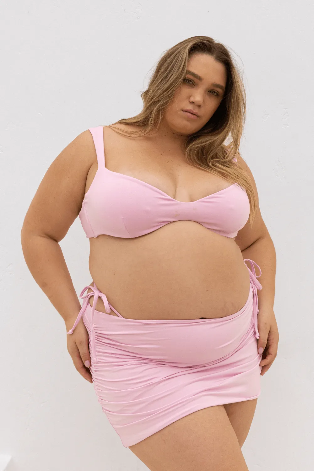 The High Rise Swim Skirt - Peony Pink sold by Londre Bodywear product image thumbnail 5
