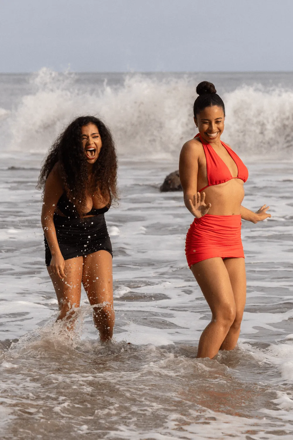 The High Rise Swim Skirt - Fiesta Red sold by Londre Bodywear product image thumbnail 4