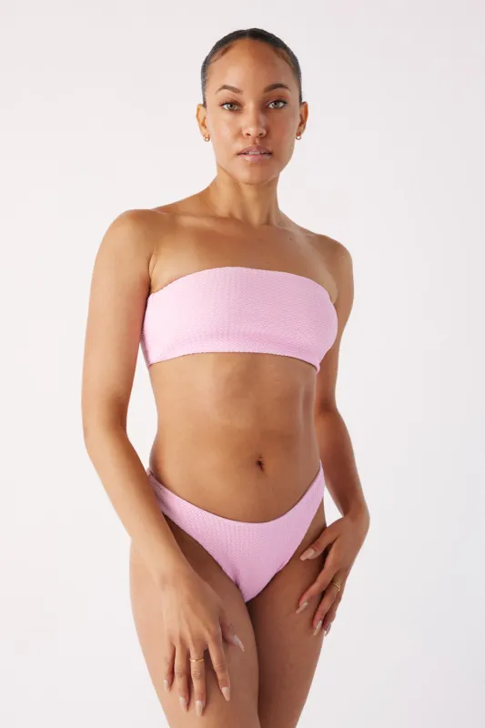 The Bandeau - Peony Pink Ripple made by Londre Bodywear