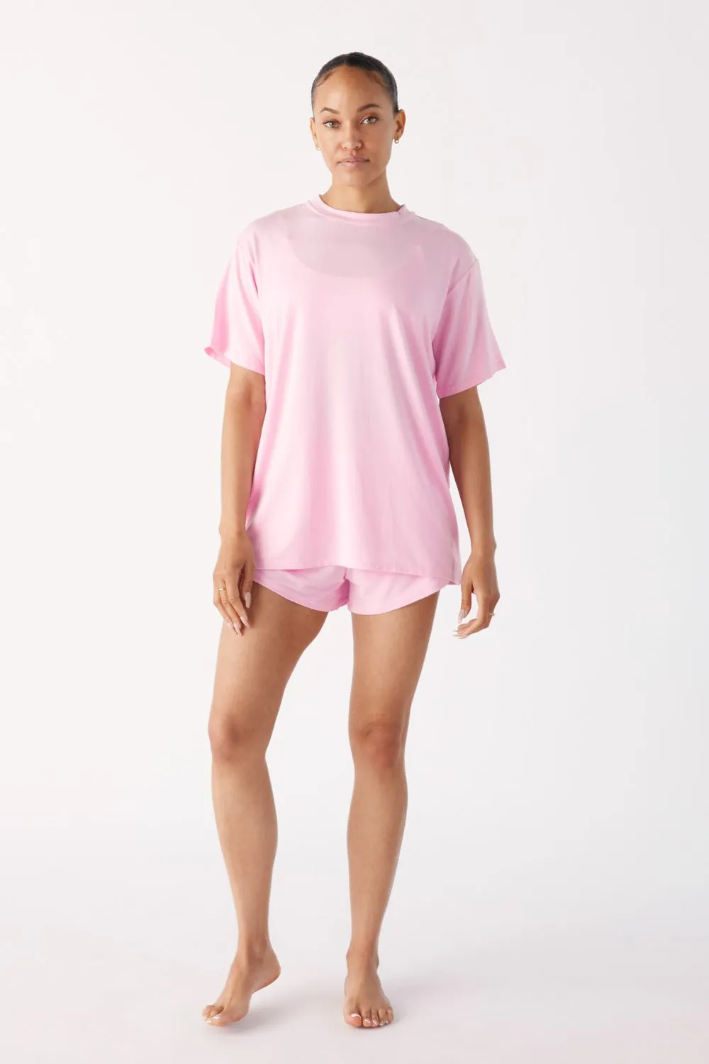 The Cool-Comf Lounge T-Shirt - Peony Pink sold by Londre Bodywear product image thumbnail 5