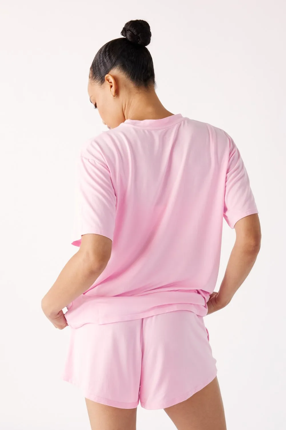 The Cool-Comf Lounge T-Shirt - Peony Pink sold by Londre Bodywear product image thumbnail 2