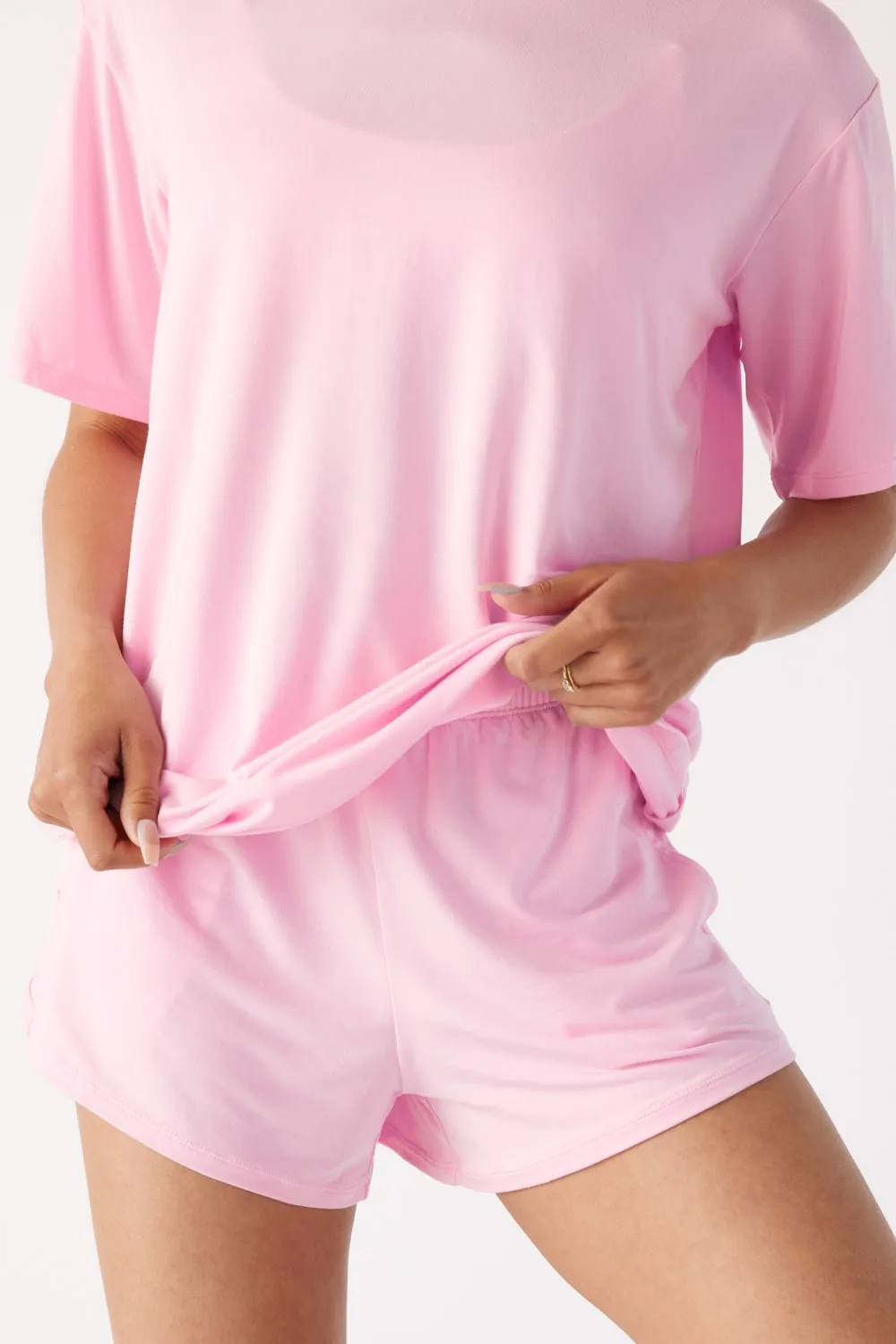 The Cool-Comf Lounge T-Shirt - Peony Pink sold by Londre Bodywear product image thumbnail 3