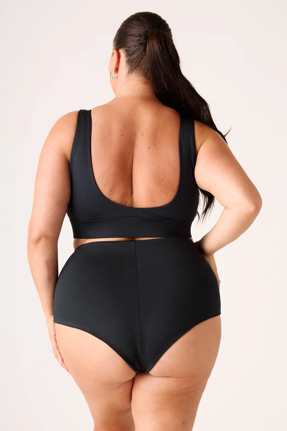 The High-Waisted Surf Bottom - Matte Black sold by Londre Bodywear product image thumbnail 5