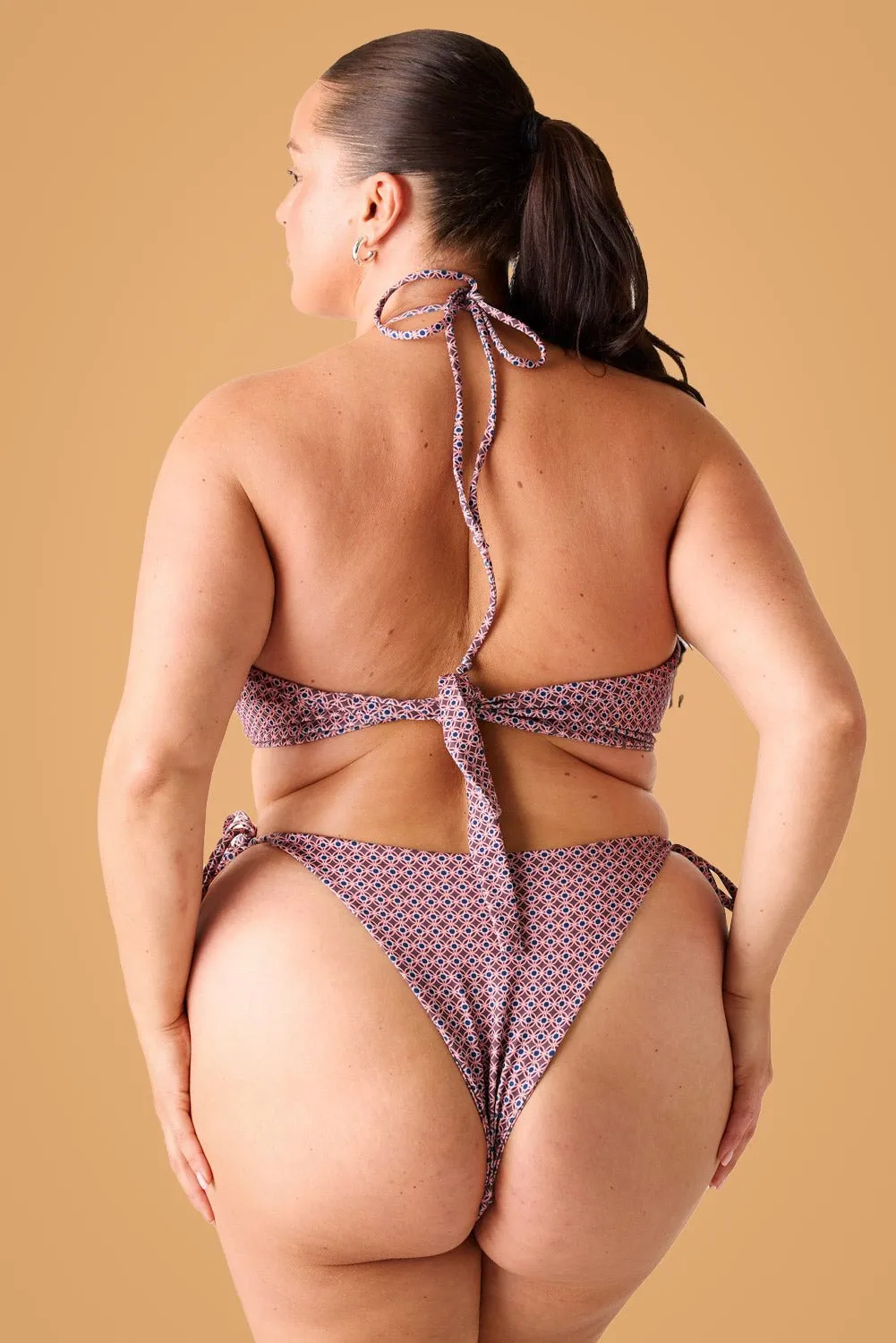 The Side Tie Bottoms - Aegean Geo sold by Londre Bodywear product image thumbnail 5