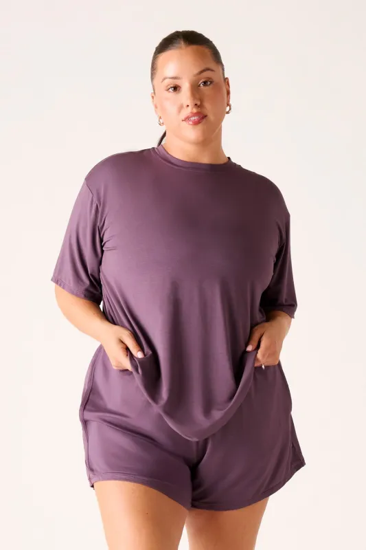 The Cool-Comf Lounge T-Shirt - Fig sold by Londre Bodywear