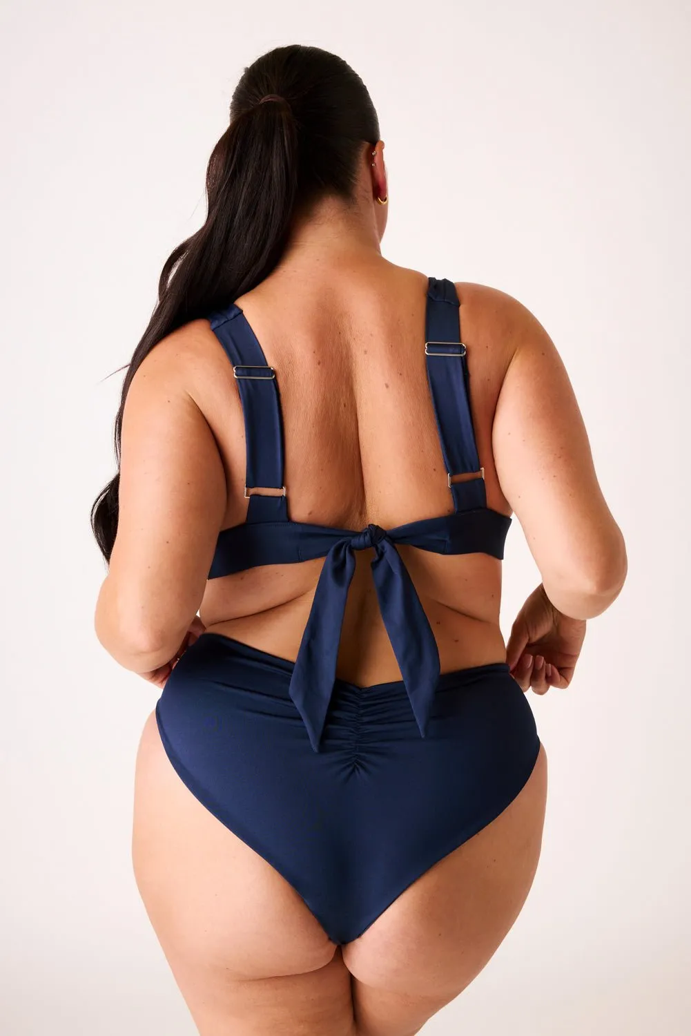The High-Leg Scrunch Bottom - Soft Navy sold by Londre Bodywear product image thumbnail 2