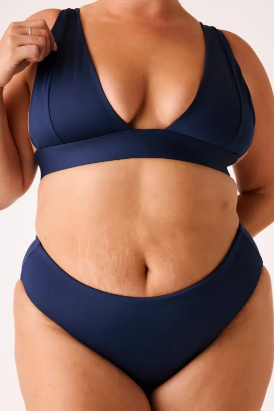 The High-Leg Scrunch Bottom - Soft Navy sold by Londre Bodywear