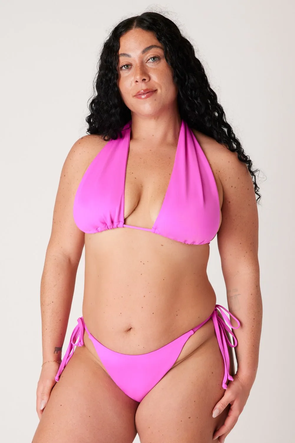 The Tied Up Top - Fuchsia sold by Londre Bodywear product image thumbnail 2