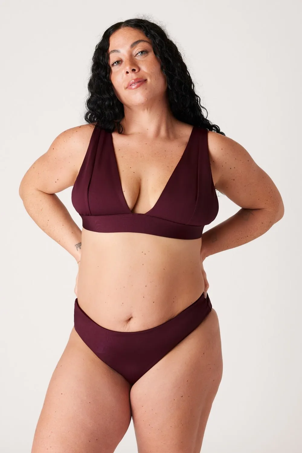 The New Classic Top - Dark Cherry sold by Londre Bodywear product image thumbnail 3