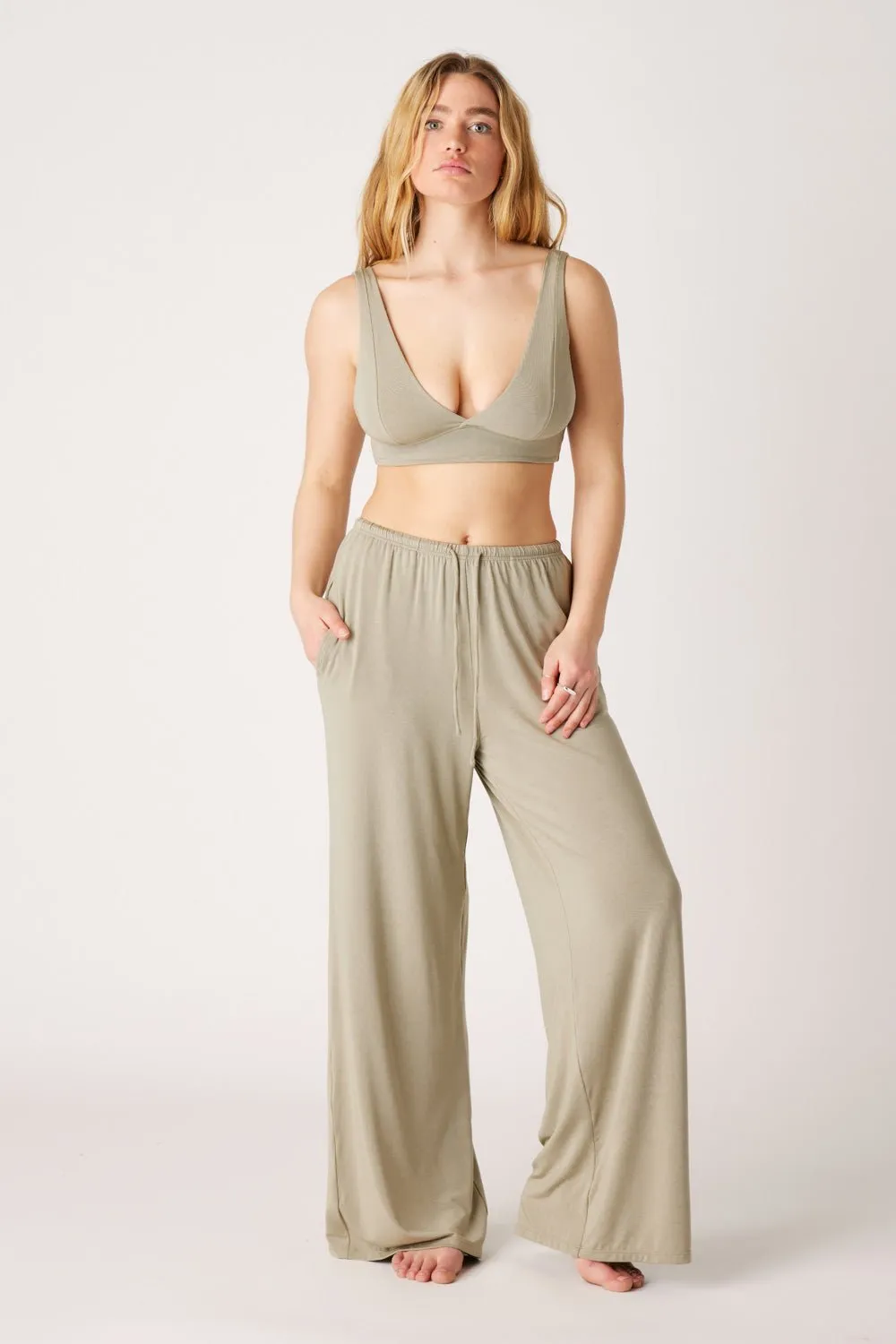 The Cool-Comf Lounge Chill Pant - Olive Taupe sold by Londre Bodywear product image thumbnail 5