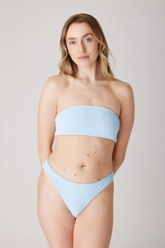 The Bandeau - Powder Blue Ripple made by Londre Bodywear