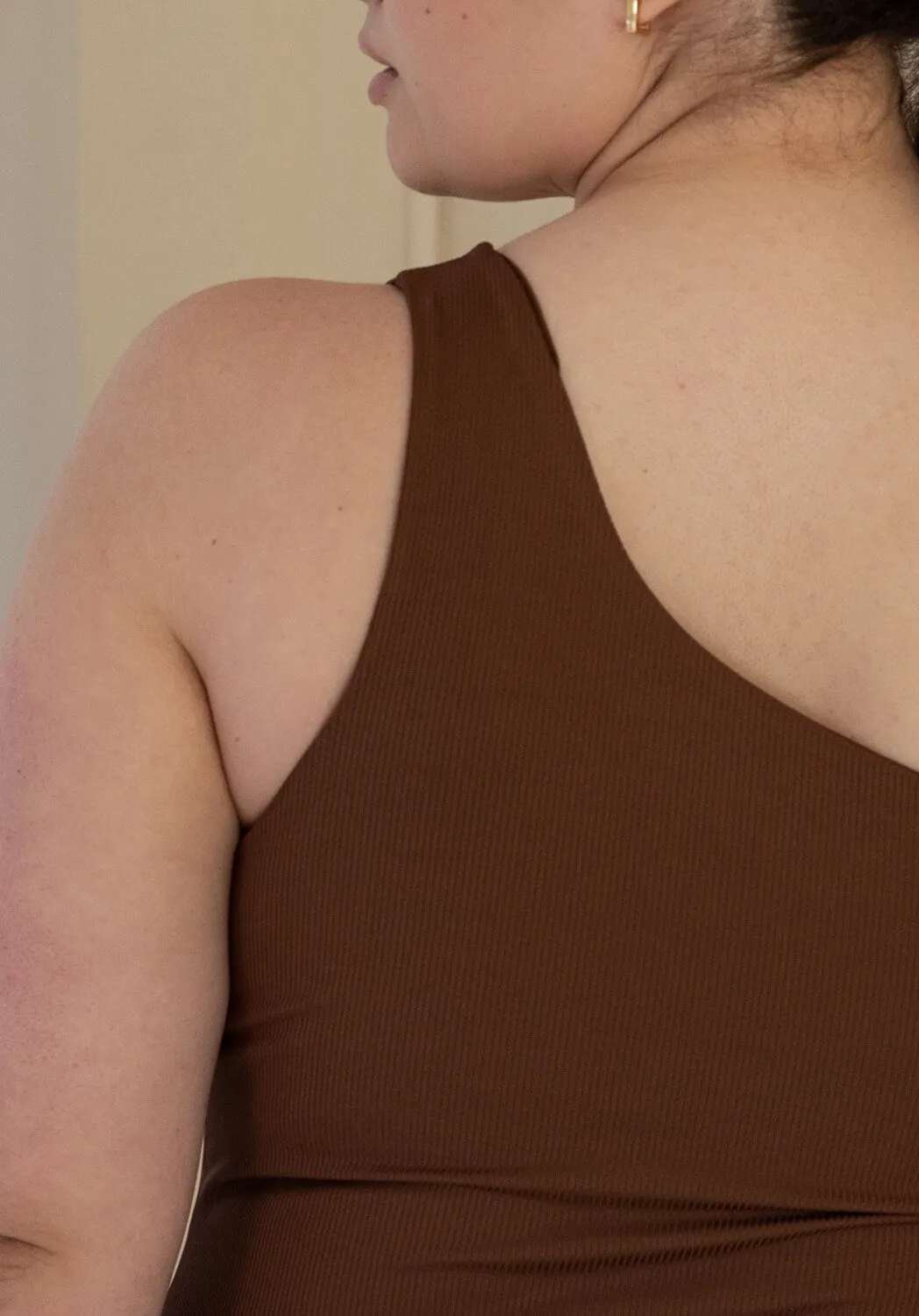 The One Shoulder One Piece - Ribbed Espresso sold by Londre Bodywear product image thumbnail 5