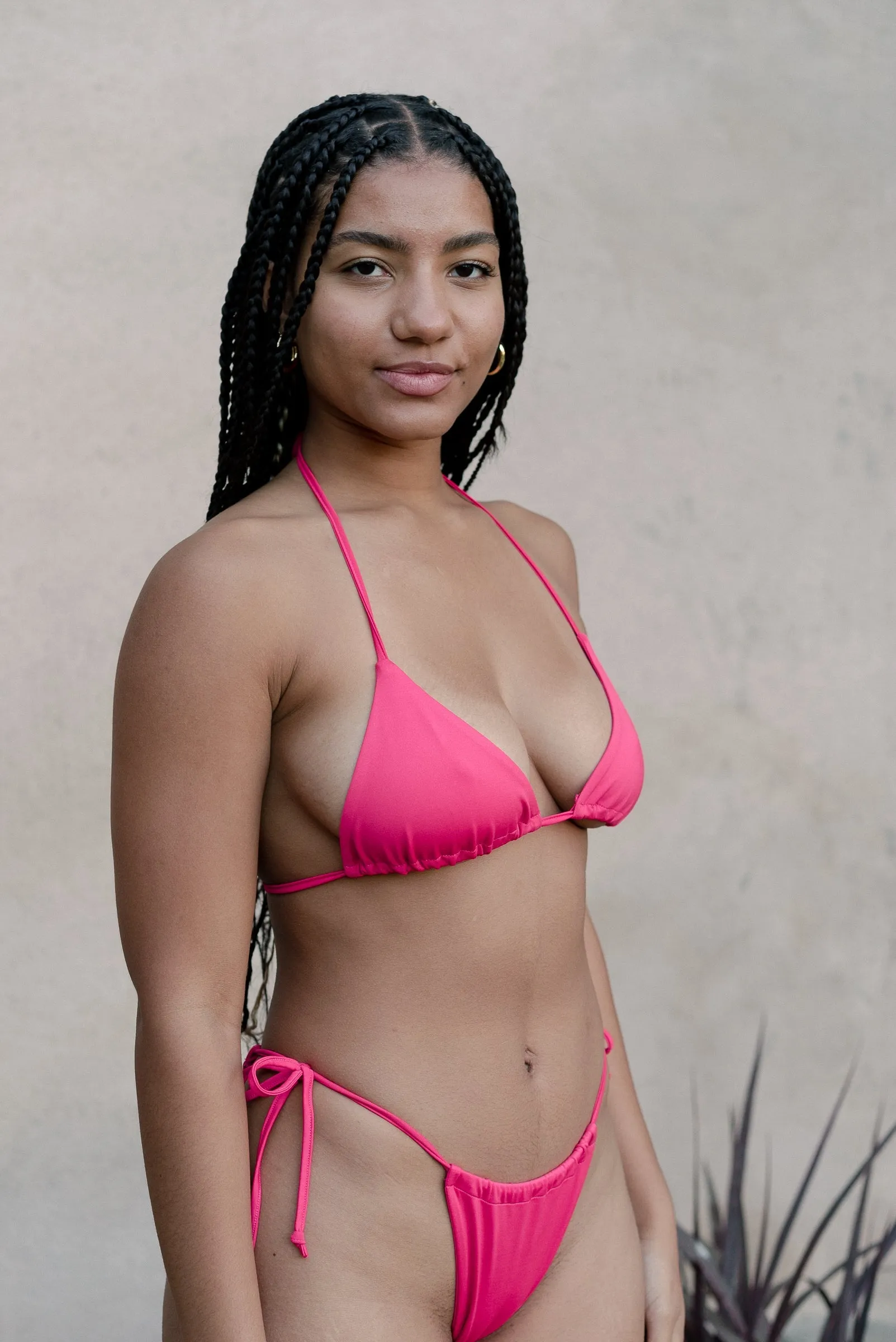 The Triangle Top - Fuego Pink sold by Londre Bodywear