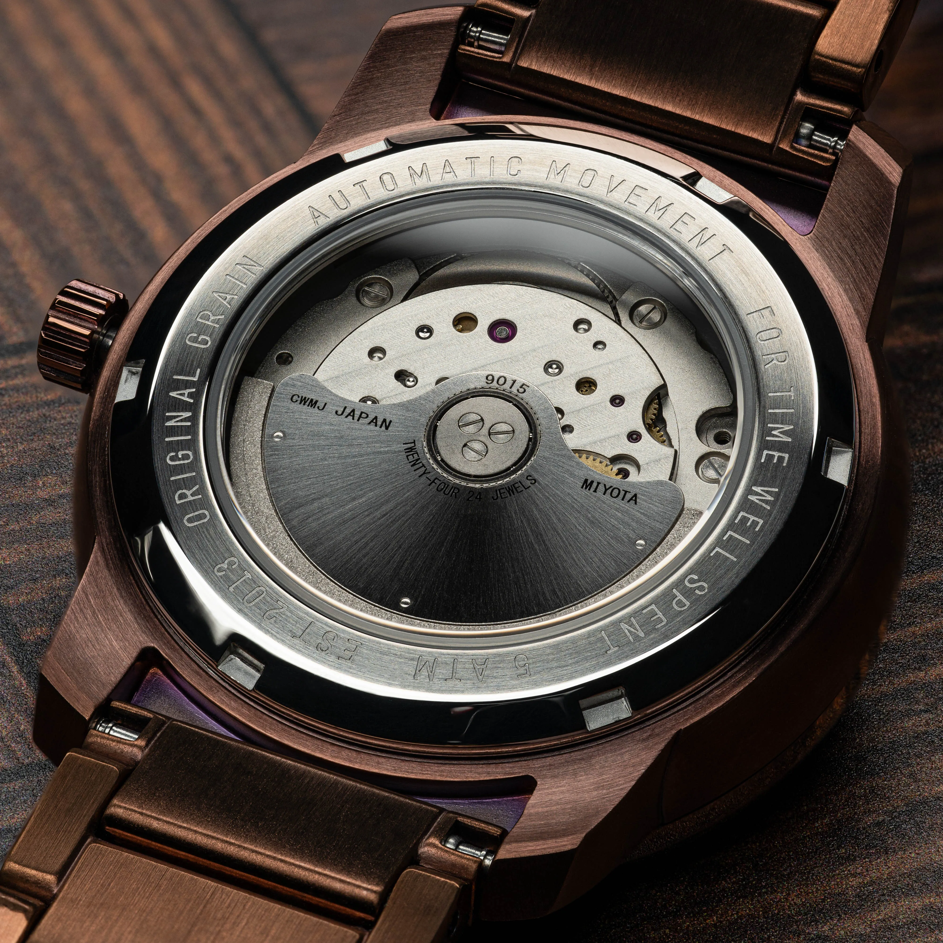 Whiskey Espresso Barrel Automatic 42mm sold by Original Grain product image thumbnail 5